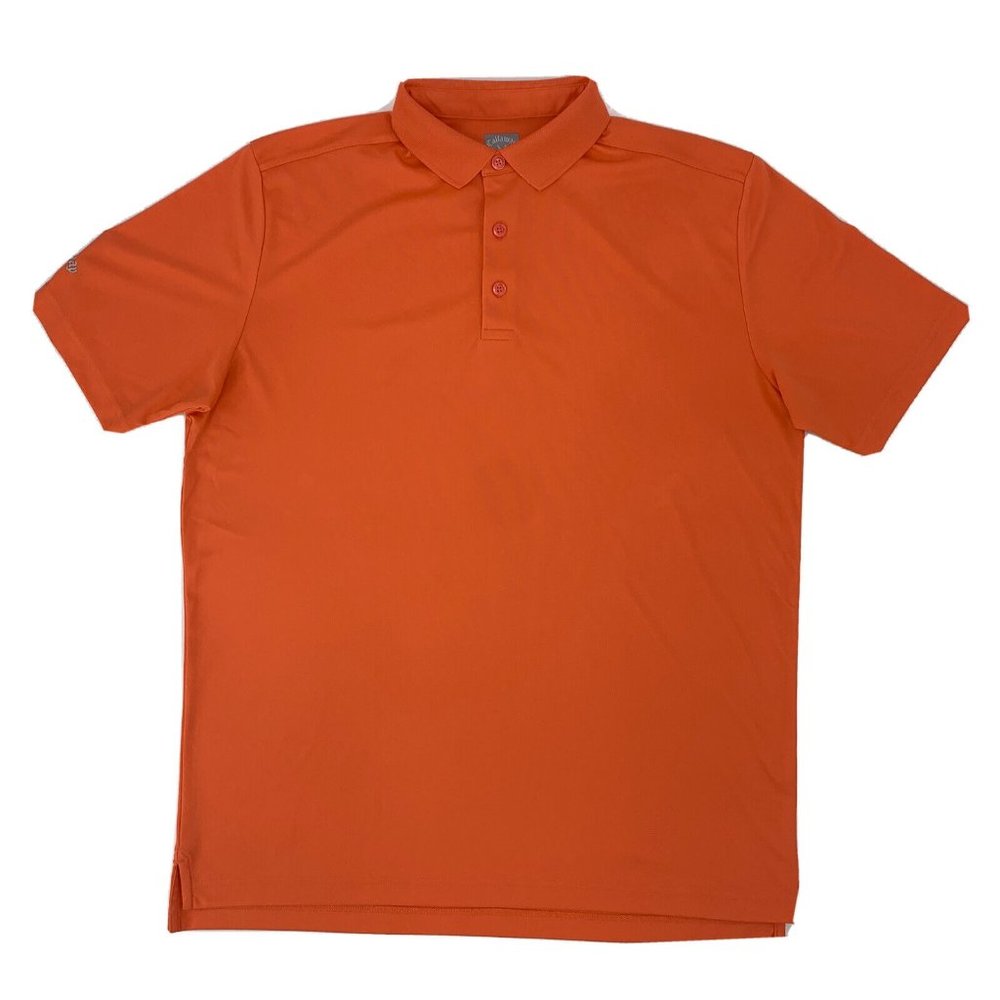 Men's‎ Callaway Opti-Dri Short Sleeve Polo Shirt Orange L